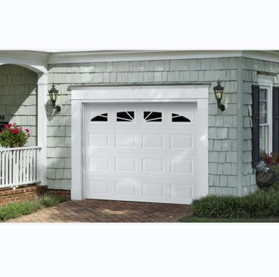 China Modern Wood Grain Automatic Sectional Garage Door for sale