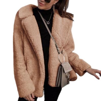 China Women Plus Size Winter Fleece Dresses 2021 Warm Women's Outerwear Cardigan Coat A Woman's Coat for sale