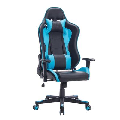 China 2021 Blue Adjustanle (Height) Gaming Chair Amazon Top Selling Morden Adjustable Height Metal Racing Racing Chair With 2D Armrest for sale