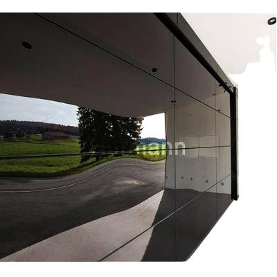 China Anti Theft Customized Security Tempered Clear Glass Garage Door With Motor for sale