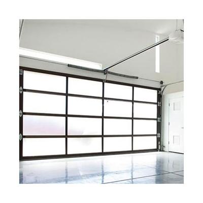 China Anti-theft modern black alloy garage combination door new for modern villa garage door for sale