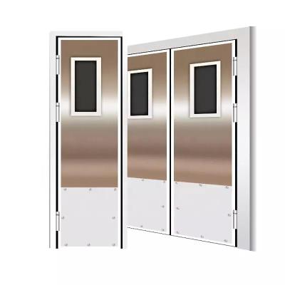 China Modern Minimalist Anti Theft Stainless Steel Crash Free Doors With Bumpers For Kitchens And Supermarkets for sale