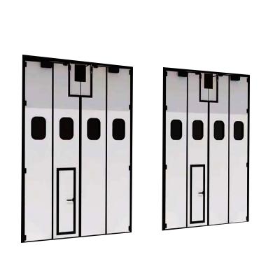 China Fast Folding Screen Vertical Huge Warehouse Folding Automatic Opening Sliding Industrial Sectional Door for sale