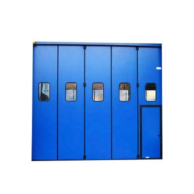 China Aircraft Automatic Warehouse Folding Screen Fireproof Steel Sliding Industrial Hangar Door for sale