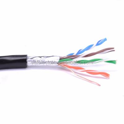 China 305m CAT5e FTP/STP PROTECTED OUTDOOR External Network Cable BLACK - UTP/FTP Cat5e SOLID COPPER Cable for sale