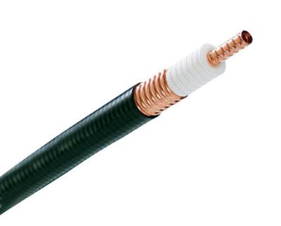 China Air Standard Dielectric Coaxial Cable, Corrugated Copper, Black PE Jacket Air Cable 1/2 Power Cable Coaxial Cable for sale