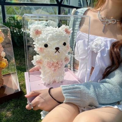 China Beautiful colorful artificial flower Rilakkuma eternal flower give her friend a birthday confession gift acrylic the high-end creative ornaments for sale