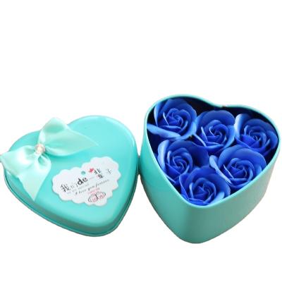 China Wedding Gift Soap Rose Flower Heart Scented Bath Body Petal Rose Flower Gift Box Valentine's Day Birthday Gift for sale