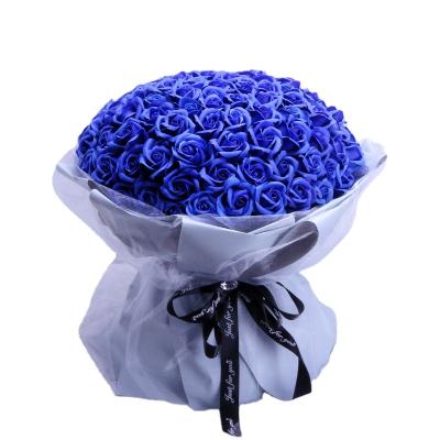 China Celebration Wedding Bouquet Flower Home Decoration Soap Artificial Rose Bouquet Piaget Rose for sale