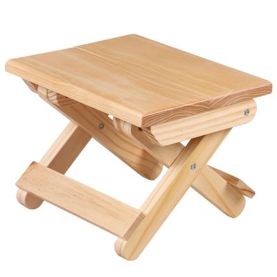 China Solid Wood Portable Folding Household Adjustable Stool Outdoor Small Square Fishing Chair Stool for sale