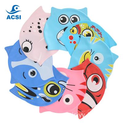 China Soft Silicone Baby Boy Swim Hat Baby Swim Hat Baby Swim Hat Waterproof Durable Eco-Friendly Swimming Hats for sale