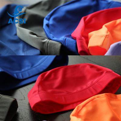 China Comfortable polyester swim cap, polyester fabric swim cap for sale