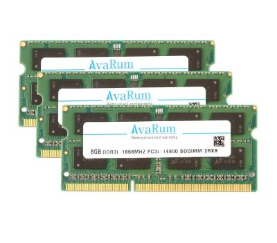 China LAPTOP AvaRum DDR3L 8GB 1333mhz 1600mhz 1866mhz SODIMM 2Rx8 For Laptop PC3L Memory Ram for sale