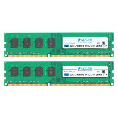 China Hot Sell Desktop AvaRum DDR3L 8GB 1600Mhz UDIMM 2Rx8 For Desktop Memory PC3L-12800 Ram for sale