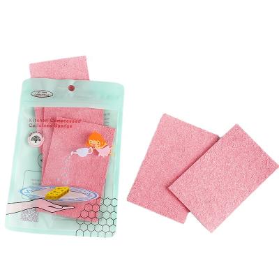 China Sustainable Customized Compressed Cellulose Sponge Kitchen Dish Cleaning Sponge for sale