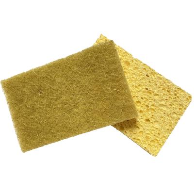 China Sustainable Kitchen Scrubber Eco Friendly High Quality Sisal And Cellulose Sponge Cleaning Cloth for sale