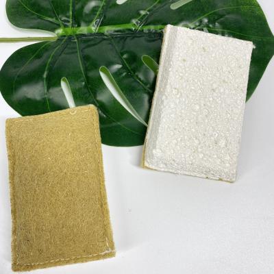 China Environmentally Friendly Sisal Protective Sponge Cellulose Scrubber Non-Stick Seam Cleaning Sponge Pad Natural Kitchen Cleaning Sponge for sale