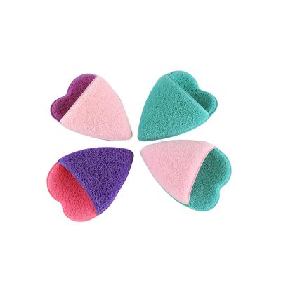 China Biodegradable Facial Cleansing Sponges Face Makeup Wash Pad Exfoliating Puff Finger Sponge for sale