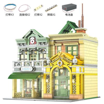 China French Restaurant Building Toy Mold King 16023 Toy Legoi Street View Building Block Child Assembly Educational Brick Learning Gift for sale