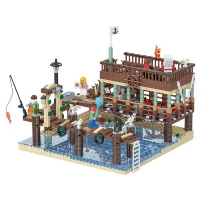 China Building Block 30101 Old Fish Captains Wharf Fisherman Legoi Educational Bricks Toy Urge Room Building Pier Set Sight Street Legoi Kid Toy for sale