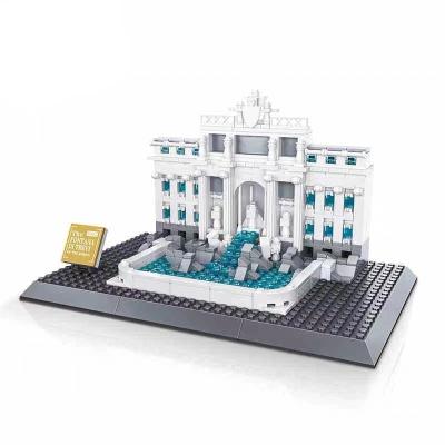 China DIY Building Toy WANGE Di Fontana TREVI-Rome TREVI-Rome Building Assemble Brick Legoing Toy Set City Series New Arrival Legoi for sale