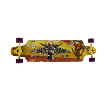 China Wear Resistant Hot Selling Cheap Customized Printing Canadian Maple Longboard Skateboard for sale