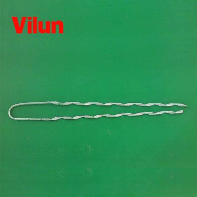 China Galvanized steel wire type end handle dead end, helical type end handle for guy wire for sale