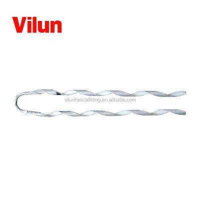 China Aluminum Covered Guy Grip Steel Preformed Helical Dead End Tension Clamp For ADSS Cable for sale