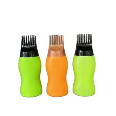 China BaiHui 170ml 180ml 240ml 300ml Hair Dye Comb Bottles Plastic Bottle With Comb Cap Applicator For Hair Dye for sale