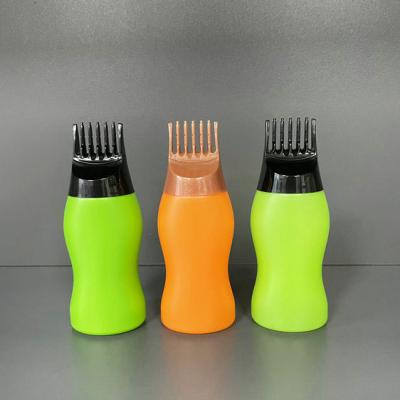 China Hot Sales Oil Comb Liquid Detergent Plastic Applicator Bottles Dispensing Shampoo Bottle 170ml For Salon Hair Bottle for sale