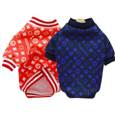 China Stocked Dog Clothes Wholesale High End Pupreme Dog Apparel Coat Dog Luxury Pet Clothes for sale