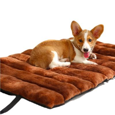 China Cama Para Gato Hot Selling Sustainable Dog Pet Plush Mat Portable Dog Cat Mat Pad and Nest Sofa Blanket Mat Pet Bed Cushion for sale