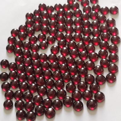 China Garnet Cabochon red 8mm natural shiny for sale