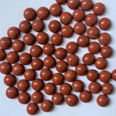 China Shiny Natural Red Jasper Round Cabochons, Flat Back Natural Stone Jewelry Supplies for sale