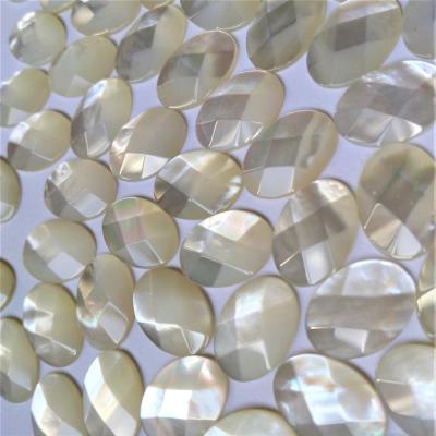 China Wholesale Brilliant Loose Pearl Cabochon Good Quality BROOM Calibrated Faceted Oval Cabochons 14x10mm for sale