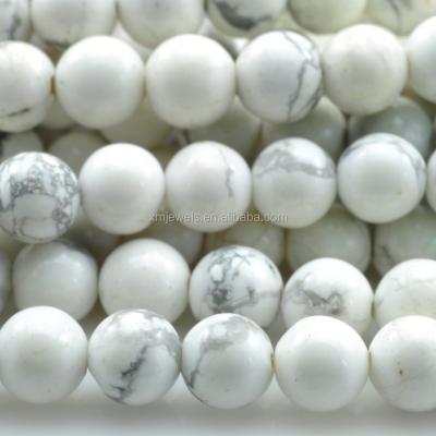 China Jewelry making 2017 hot selling natural round white howlite beads for jewelry making for sale