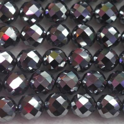 China Brilliant Wholesale Gemstones 64 Faceted Terahertz Beads Round Natural for sale