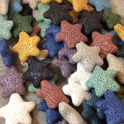 China Other wholesale loose star lava stones beads for lava stone jewelry for sale