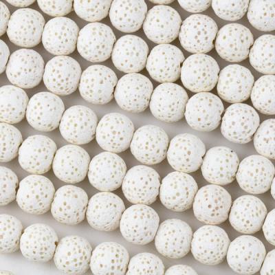 China Jewelry Making Wholesale Lava Beads Natural Round Lava Rock Jewelry Beads for sale