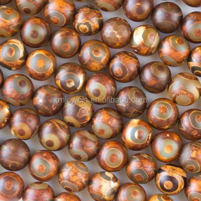 China Jewelry Making Wholesale Loose Round Beads Tibet Tibetan Agate Eye Beads for sale