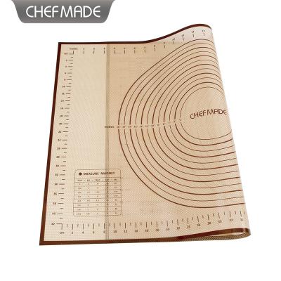 China CHEFMADE WK9860 Dough Non-Stick Silicone Counter Pastry Durable Heat Resistant BPA Free Non-Skid Rolling Baking Mat With Measures for sale