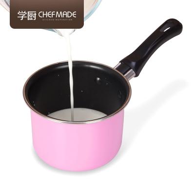 China 11cm viable non stick carbon steel to shine color mini milk pan for sale