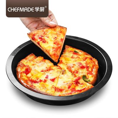 China Durable Black Carbon Steel Pan Chefmade Silver Pizza Cake Baking Tools Mold for sale