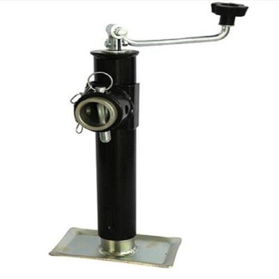 China Flat Foot Pipe Mount Trailer Jack Top Wind for sale