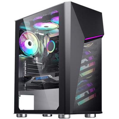 China With Power Supply Cabinet High Quality Computer Desktop Gamer Case For Gaming PC for sale