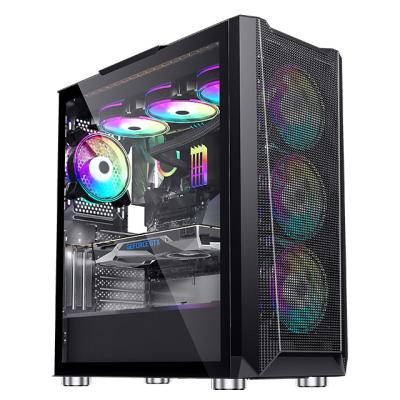 China With Power Supply Most Popular ITX Gaming Computer Case ATX Computer Desktop PC Game High Quality CPU Case And Towers Cabinet for sale