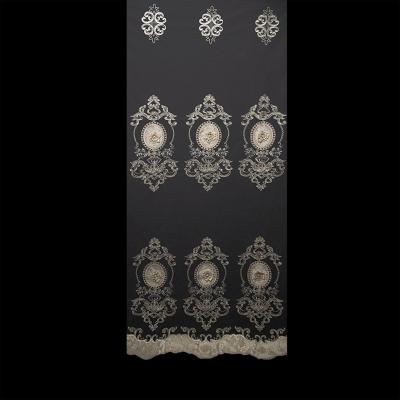 China Custom Made High Quality Turkish Pure Polyester Fabric Insulated Ready Made Curtains With Embroidery for sale