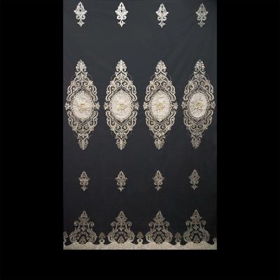 China Wholesale Hot Selling High Quality Sheer Polyester Insulated Fabric Embroidered Floral Curtain Fabric Office Drapes for sale