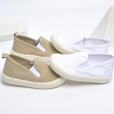 China Round Kids Outdoor Empty Slip On Canvas Leisure Sneakers Outdoor Sports Shoes With Tpr Sole for sale