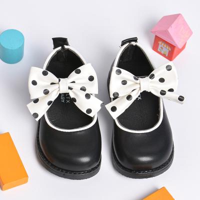 China Wholesale Breathable Girls Shoes Customize Polka Dot Bow Kids Princess Shoes 2022 Designer Shoes for sale